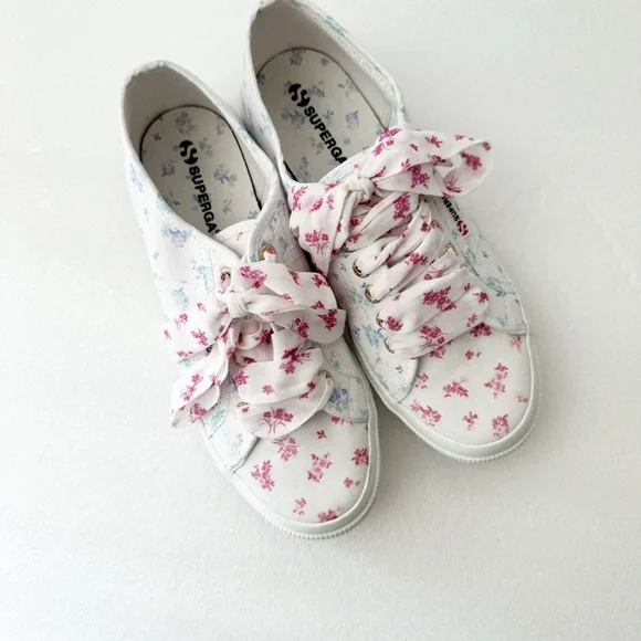 SUPERGA Floral Canvas Low Top Sneakers - Picture 5 of 12